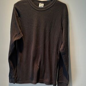 Black Long Sleeve Crew Neck Tee